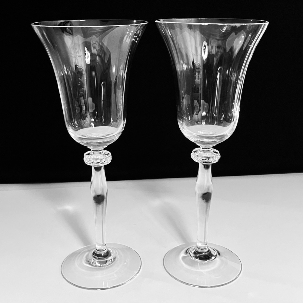 2 GORHAM ‘GRAND MANOR’ Water Goblets (No Trim) / 9 INCHES TALL / Discontinued
